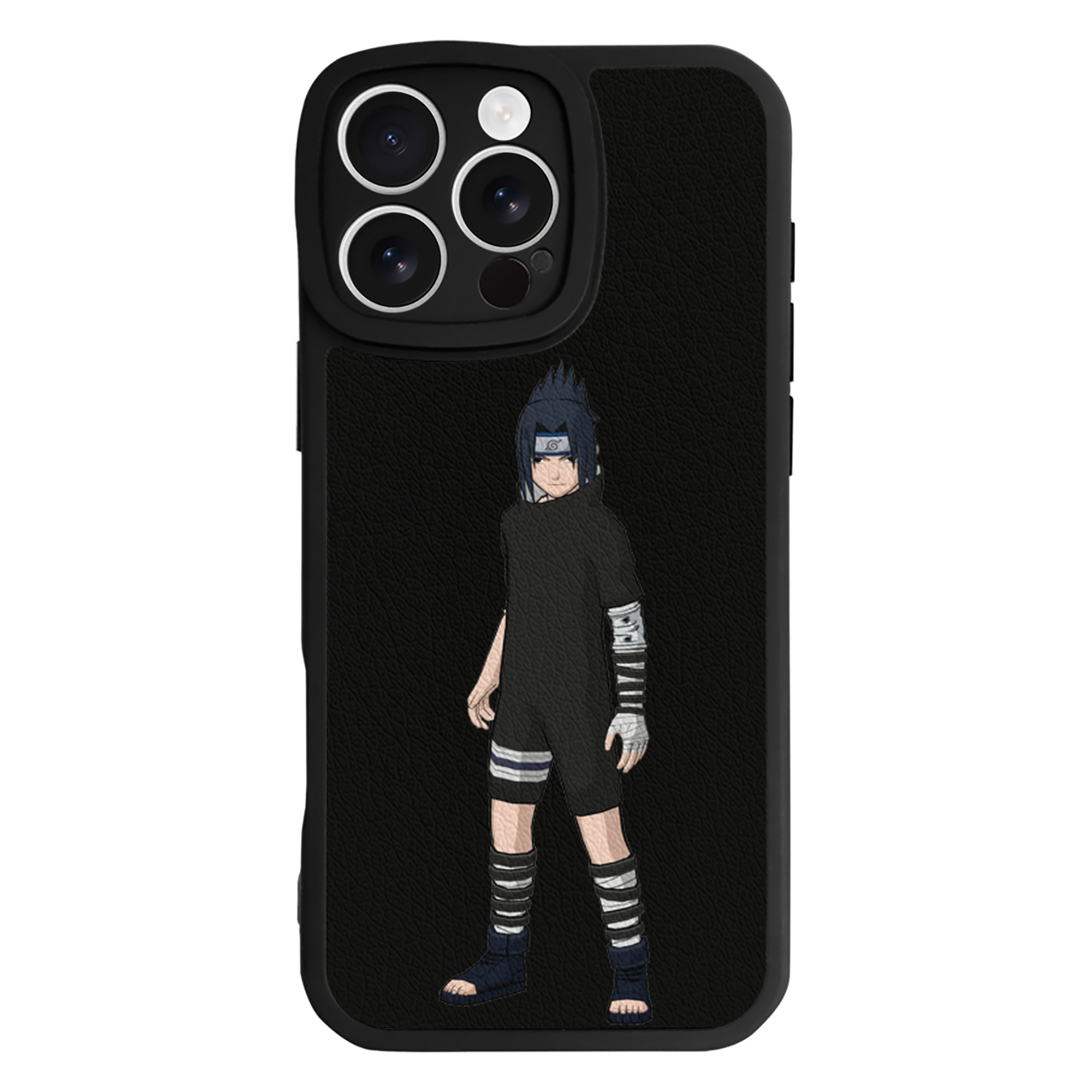 （画像用） NARUTO -ナルト- うちは サスケ Uchiha Sasuke 【iPhone 16シリーズ対応】シリコンスマホケース（レザー調） 材質：シリコン